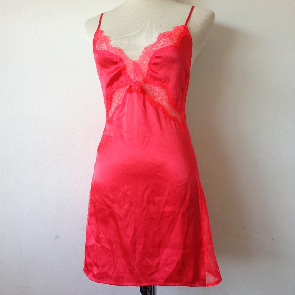 Victoria's Secret Hot Pink Crossback Babydoll Sz M